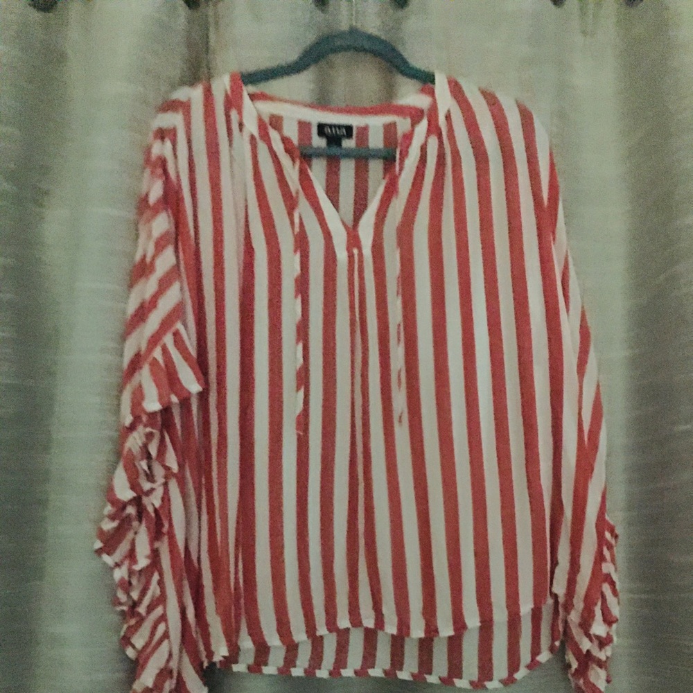 Striped blouse by A.N.A size large - Picture 1 of 1